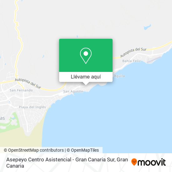 Mapa Asepeyo Centro Asistencial - Gran Canaria Sur