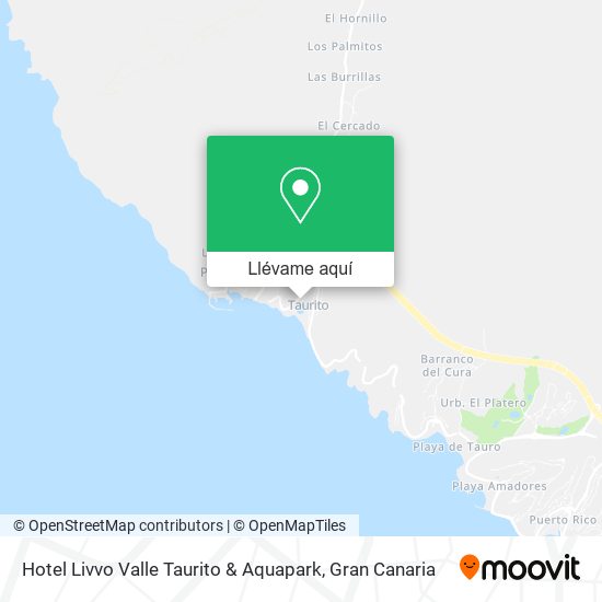 Mapa Hotel Livvo Valle Taurito & Aquapark