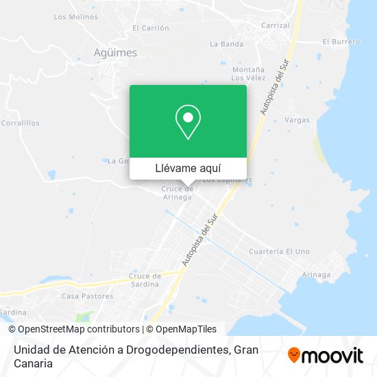 Mapa Unidad de Atención a Drogodependientes