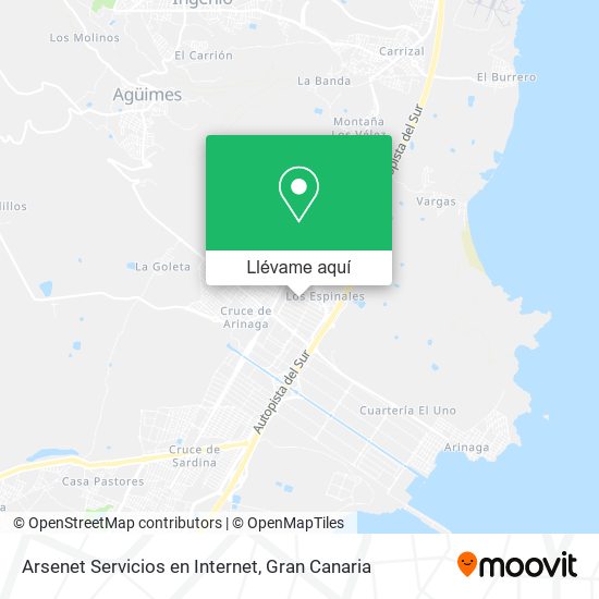 Mapa Arsenet Servicios en Internet