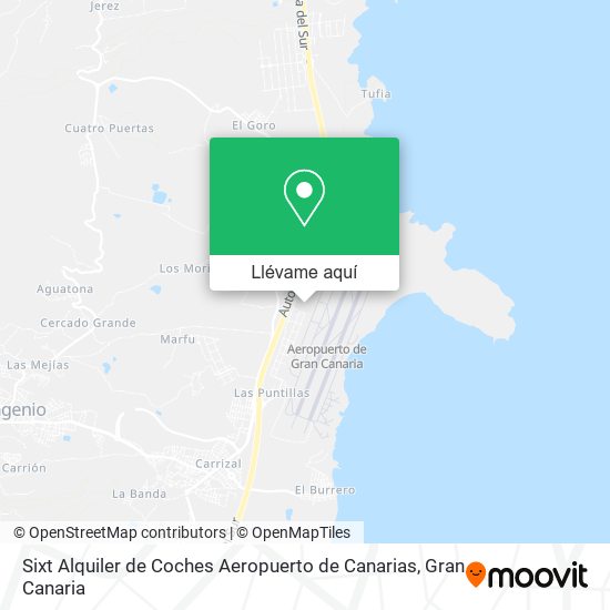 Mapa Sixt Alquiler de Coches Aeropuerto de Canarias