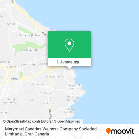 Mapa Marymaxi Canarias Welness Company Sociedad Limitada.