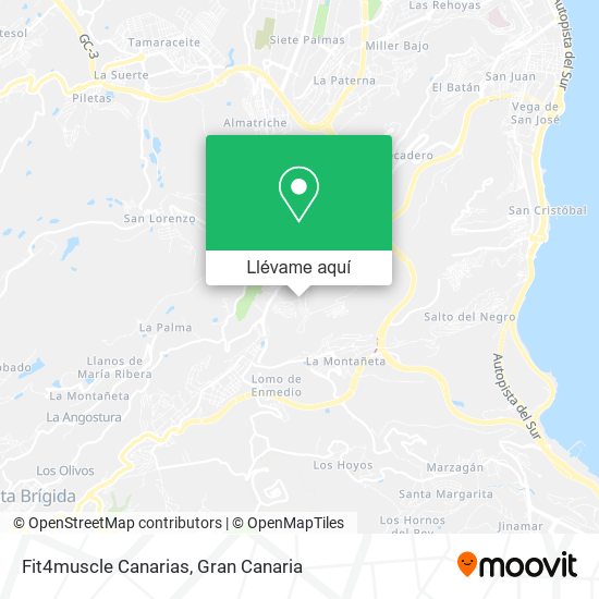 Mapa Fit4muscle Canarias