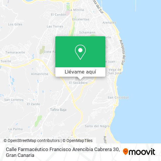 Mapa Calle Farmacéutico Francisco Arencibia Cabrera 30