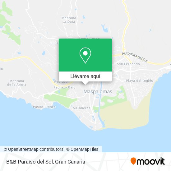 Mapa B&B Paraíso del Sol