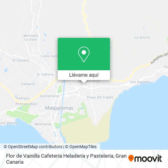 Mapa Flor de Vainilla Cafetería Heladería y Pastelería
