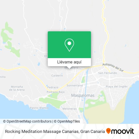 Mapa Rocking Meditation Massage Canarias