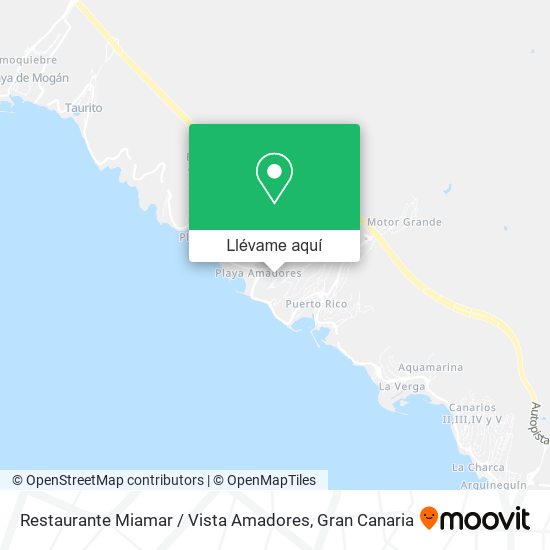 Mapa Restaurante Miamar / Vista Amadores