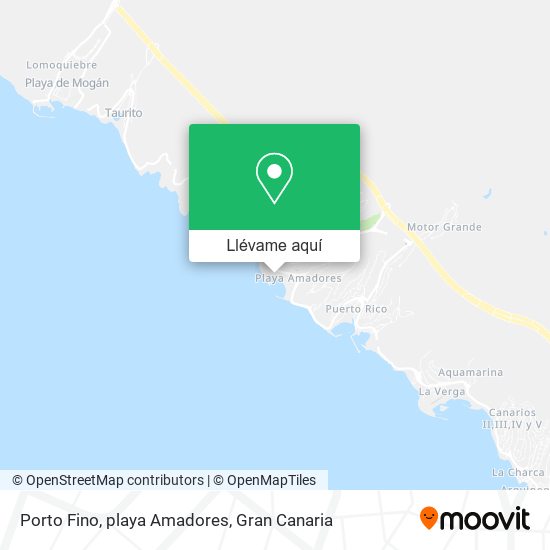 Mapa Porto Fino, playa Amadores