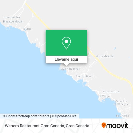 Mapa Webers Restaurant Gran Canaria