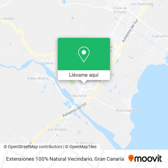 Mapa Extensiones 100% Natural Vecindario