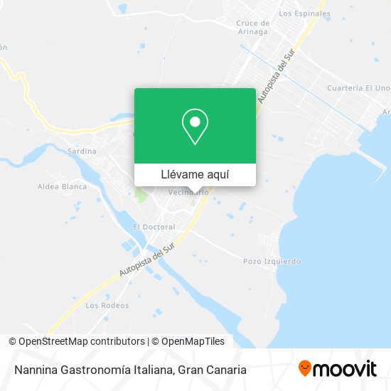 Mapa Nannina Gastronomía Italiana