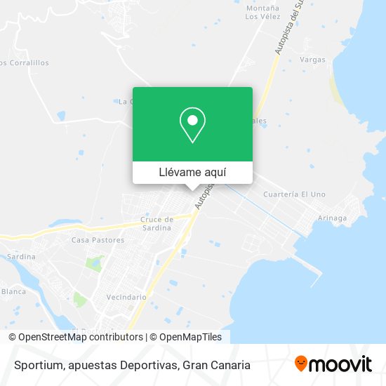 Mapa Sportium, apuestas Deportivas