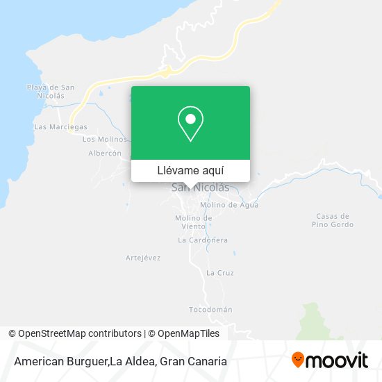 Mapa American Burguer,La Aldea