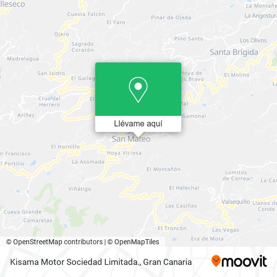 Mapa Kisama Motor Sociedad Limitada.