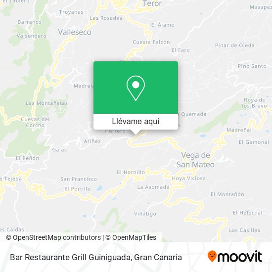 Mapa Bar Restaurante Grill Guiniguada