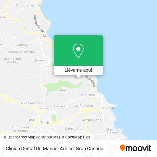 Mapa Clínica Dental Dr. Manuel Artiles