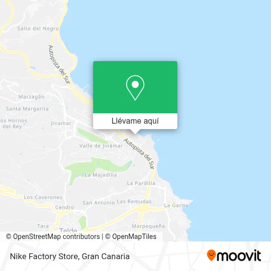 Mapa Nike Factory Store