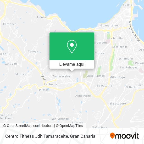 Mapa Centro Fitness Jdh Tamaraceite