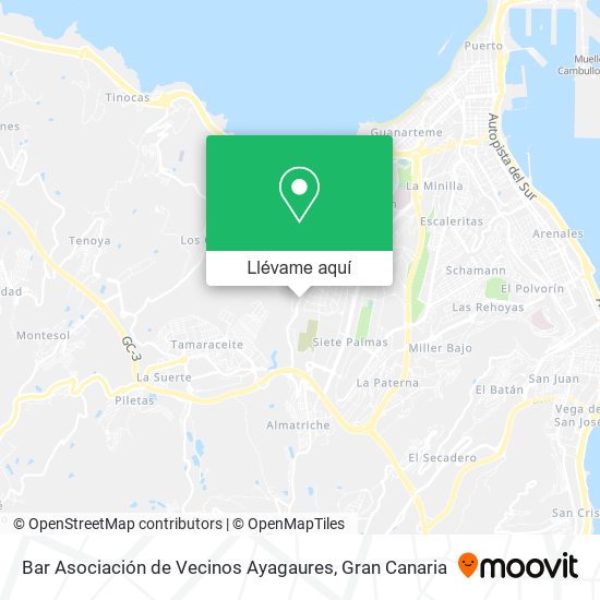 Mapa Bar Asociación de Vecinos Ayagaures