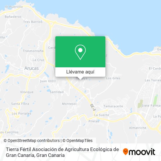 Mapa Tierra Fértil Asociación de Agricultura Ecológica de Gran Canaria