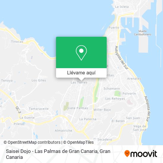 Mapa Saisei Dojo - Las Palmas de Gran Canaria