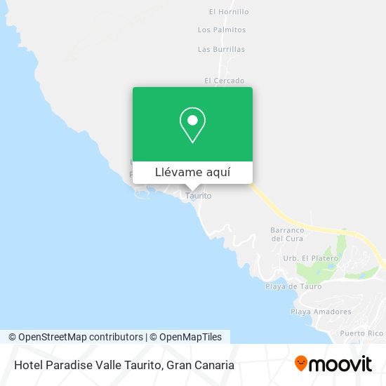 Mapa Hotel Paradise Valle Taurito