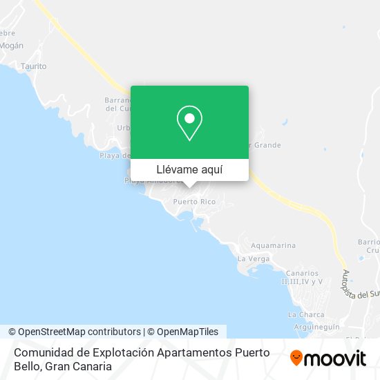 Mapa Comunidad de Explotación Apartamentos Puerto Bello