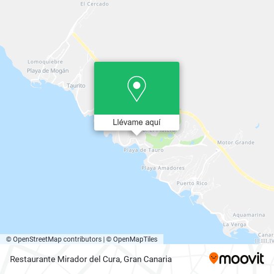 Mapa Restaurante Mirador del Cura