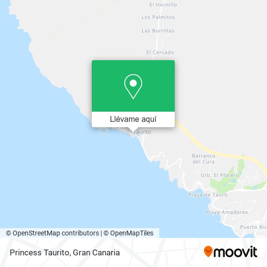 Mapa Princess Taurito
