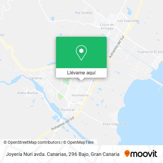 Mapa Joyería Nuri avda. Canarias, 296 Bajo