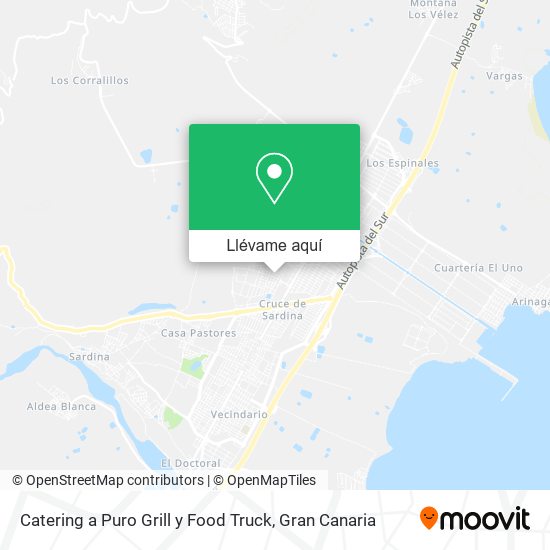 Mapa Catering a Puro Grill y Food Truck