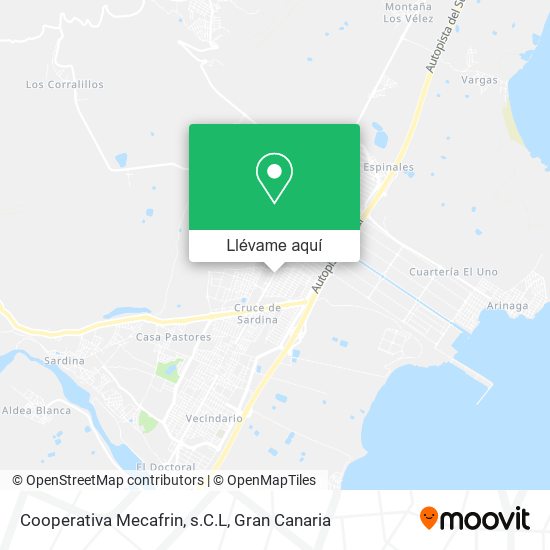 Mapa Cooperativa Mecafrin, s.C.L