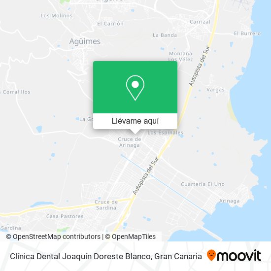 Mapa Clínica Dental Joaquín Doreste Blanco