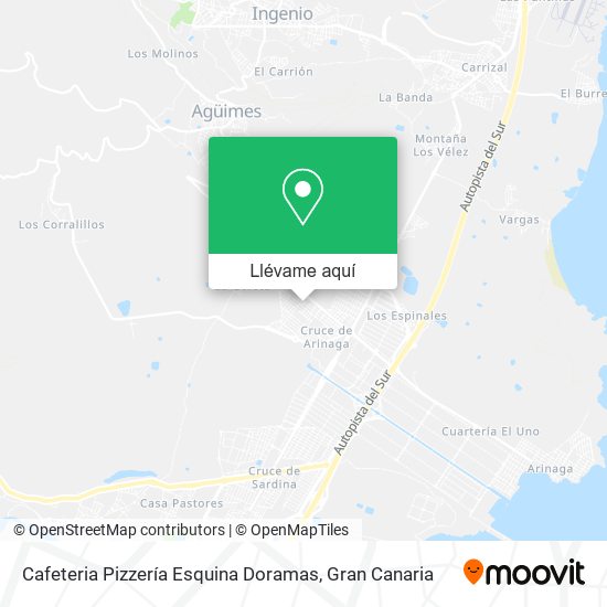 Mapa Cafeteria Pizzería Esquina Doramas