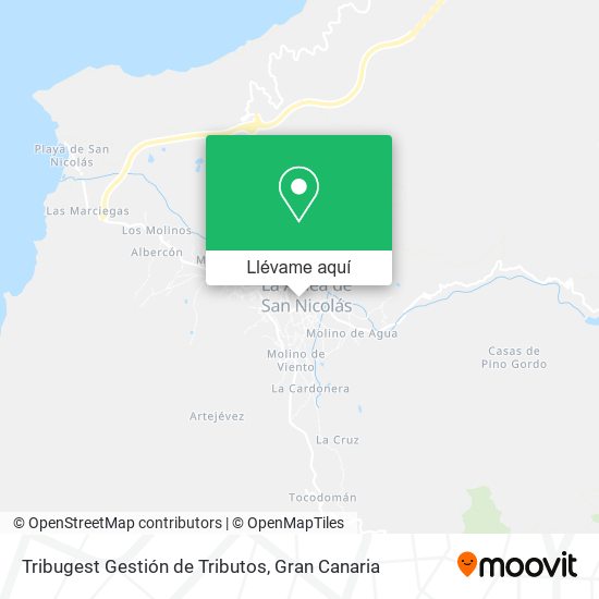 Mapa Tribugest Gestión de Tributos