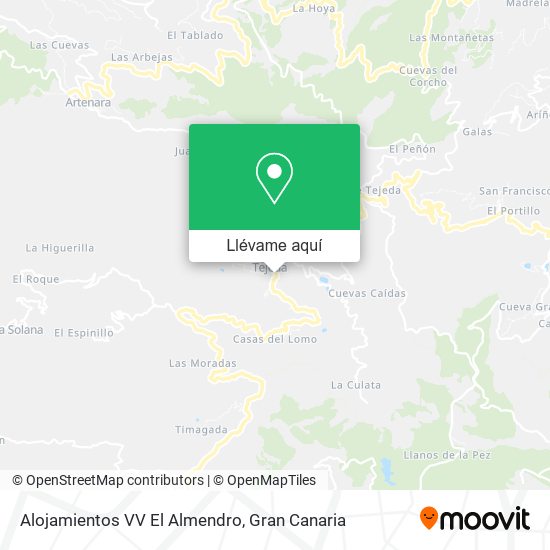 Mapa Alojamientos VV El Almendro