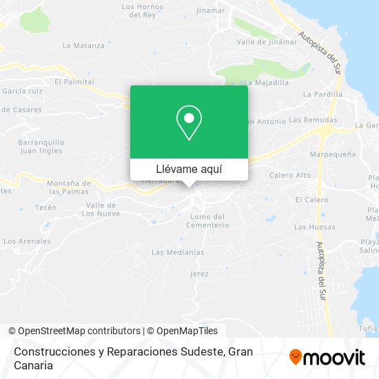 Mapa Construcciones y Reparaciones Sudeste
