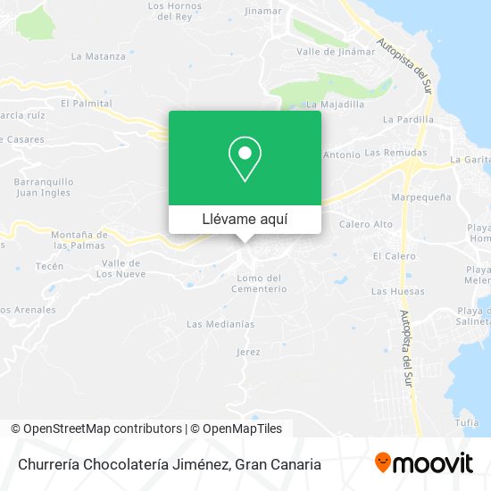 Mapa Churrería Chocolatería Jiménez