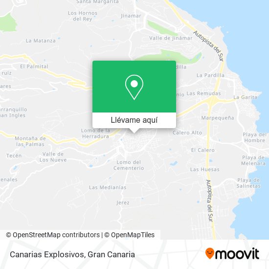 Mapa Canarias Explosivos