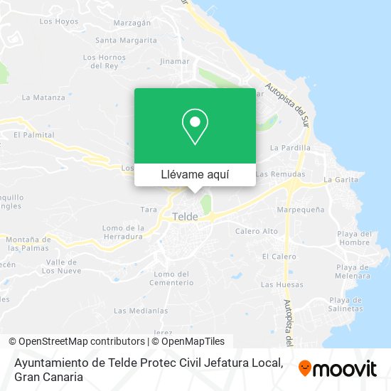 Mapa Ayuntamiento de Telde Protec Civil Jefatura Local