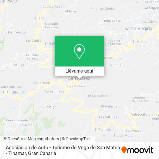 Mapa Asociación de Auto - Turismo de Vega de San Mateo - Tinamar