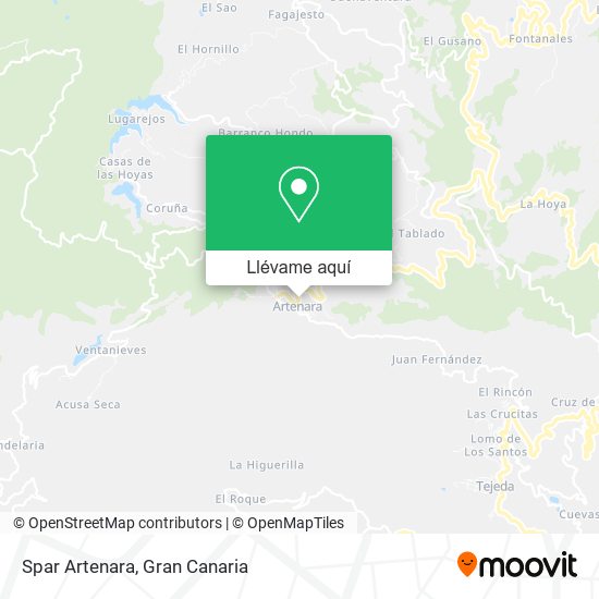 Mapa Spar Artenara