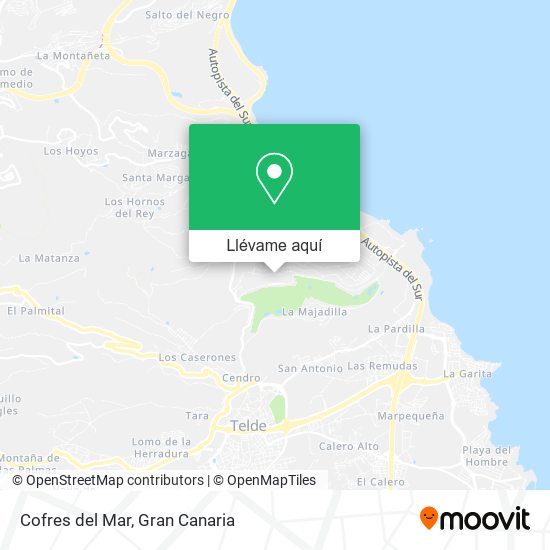 Mapa Cofres del Mar
