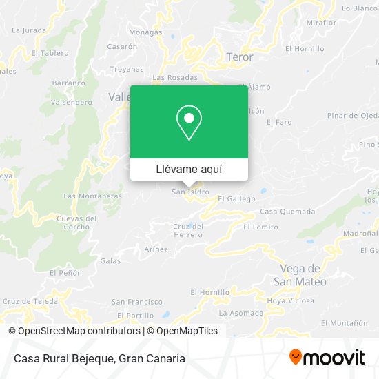 Mapa Casa Rural Bejeque