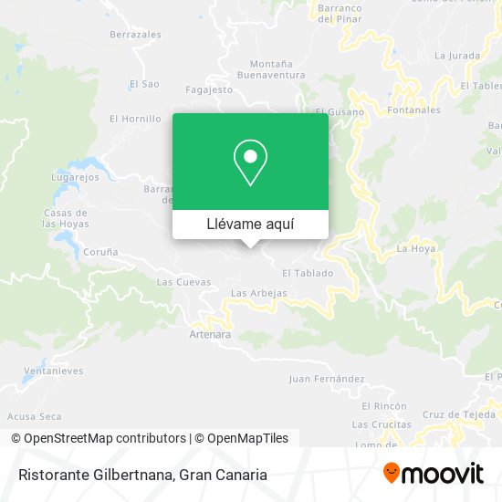 Mapa Ristorante Gilbertnana