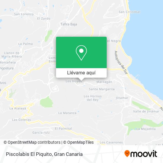 Mapa Piscolabis El Piquito