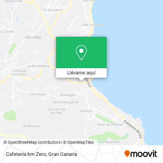 Mapa Cafetería km Zero