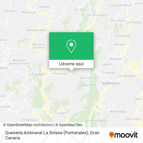 Mapa Quesería Artesanal La Solana (Fontanales)