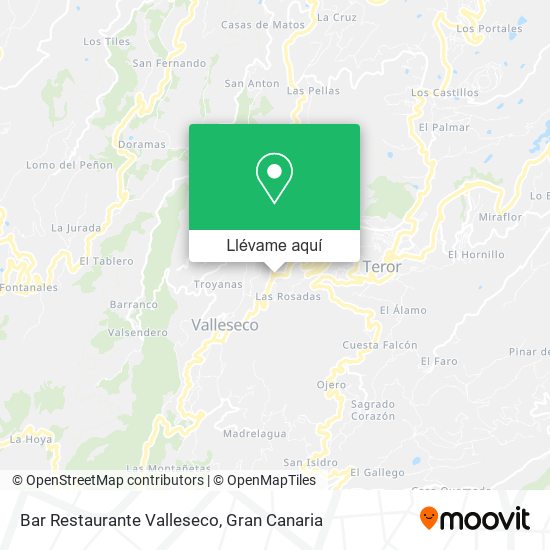 Mapa Bar Restaurante Valleseco